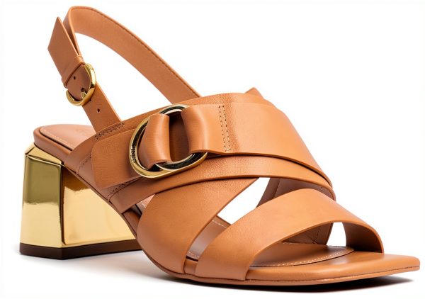 Pinko Women Calf Leather Sandals Biscuit and EU Sizes 35 to 40-1