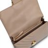 Pinko Love One Shoulder Bag Beige Leather Chevron Quilt, 21x13x5.5 cm-3