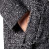 Pinko Women's Eprom Tweed Button Coat Dress Small Zz2 Nero Bianco-3