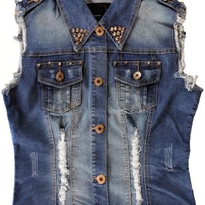 Pinko Denim Studs Girls Jeans Color Flap Pocket Style S-0