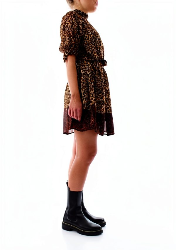 Pinko Womens Avinguda Shift Dress Black Size 44 Smocked Collar-5
