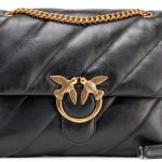 Pinko Contemporary Black Fashion Backpack with Love Birds Buckle-0