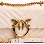 Pinko Crossbody Bag Contemporaneo Black Antique Gold Leather Mini-0