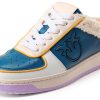 Pinko Women Sneaker Gymnastics Shoe White Grey Yellow Size 5-10-0