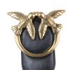 Pinko Contemporary Black Fashion Backpack with Love Birds Buckle-1