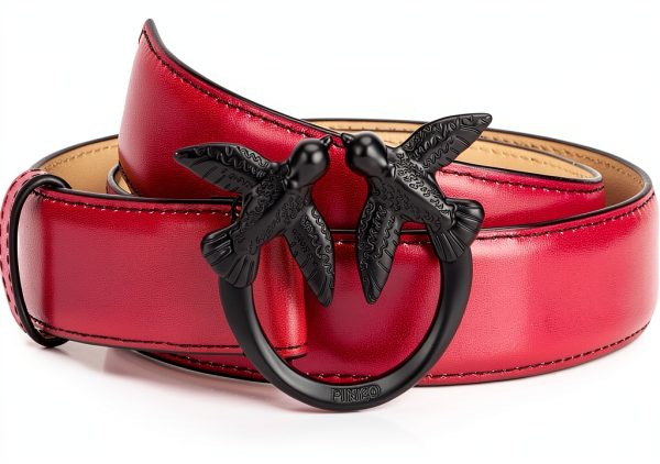 Pinko Women's Belt - Fuchsia/Orange-Black Leather Style 100125_A1F0-0