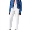 Pinko Flexi Maddie 6 Mom Pj679 Bull Women's Trousers Size 24 White-1