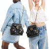 COACH Women's Quilted Leather Tabby Backpack Black One Size-4