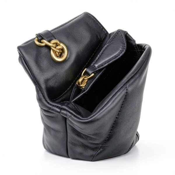 Pinko Contemporary Black Fashion Backpack with Love Birds Buckle-4