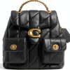 COACH Women's Quilted Leather Tabby Backpack Black One Size-0