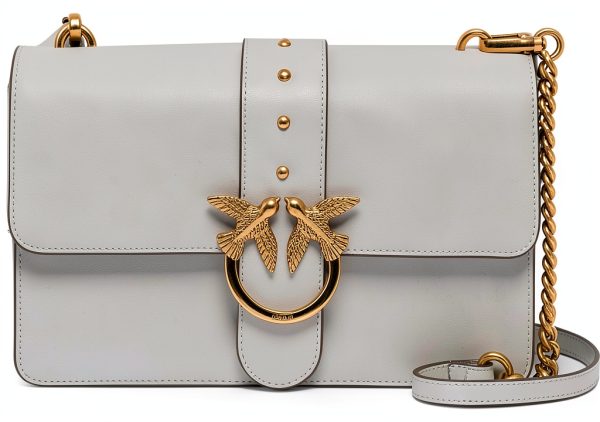 Pinko Gray Calf Leather Bos Taurus Shoulder Women's Bag-4