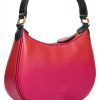 Pinko Ya4l Half Moon Mini Leather Gradient Bag Fuchsia Orange Black-1