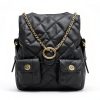 COACH Women's Quilted Leather Tabby Backpack Black One Size-1