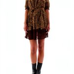 Pinko Womens Avinguda Shift Dress Black Size 44 Smocked Collar-0
