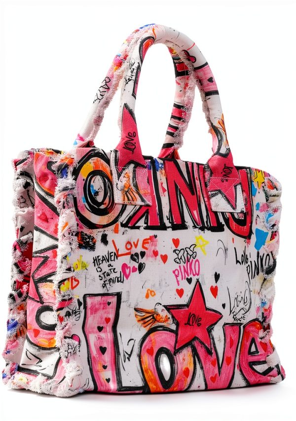 Pinko Multicolor Cotton Shoulder Women's Bag-2