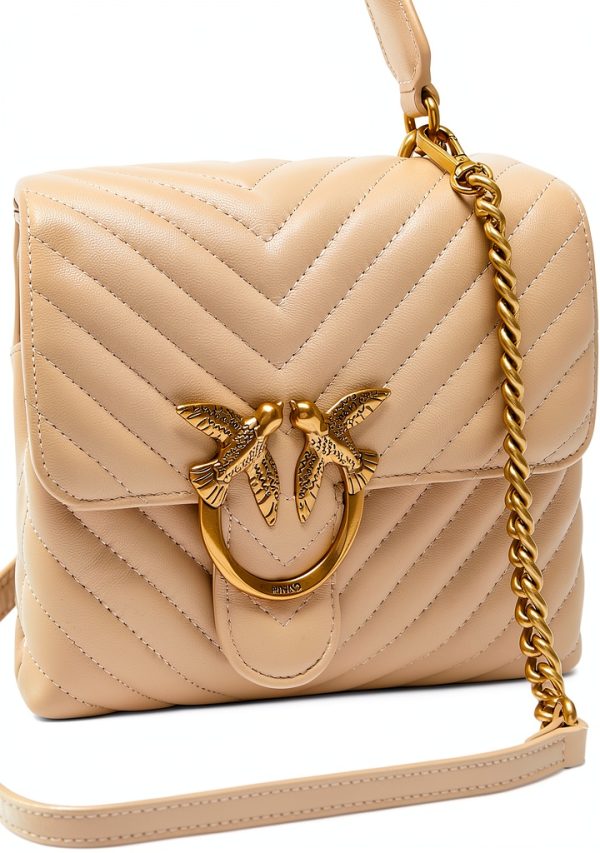 Pinko Love Lady Women's Handbag, Leather Top-Handle Bag with Bird Logo-1